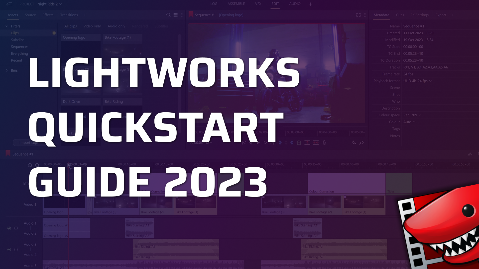 Quickstart Guide 2023 LWKS Lightworks Video Editing Software